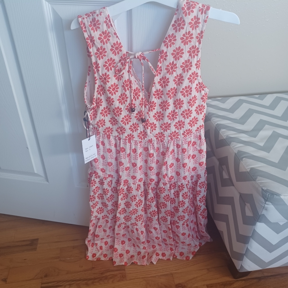 Japna Pink Floral  Dress Size Small